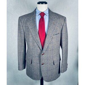 Pendleton Western Blazer Mens 42R Gray Blue Sport Coat Cowboy Jacket USA